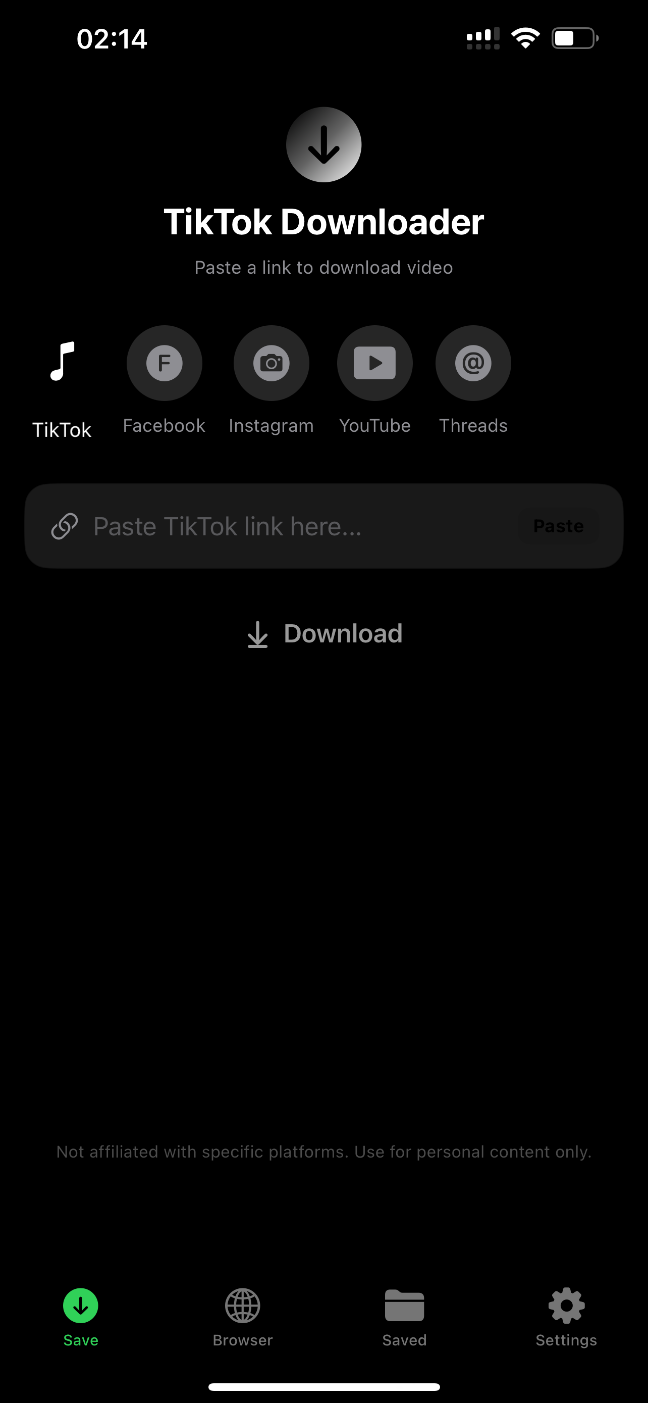 Savfromnet screenshot
