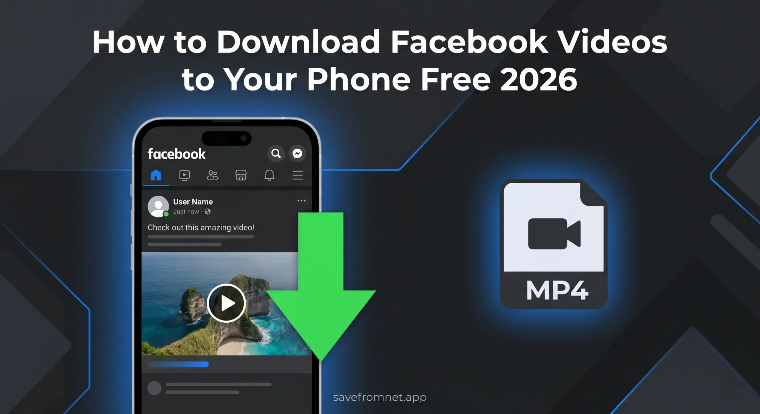 How to download Facebook videos to your phone free using SaveFromNet - no app needed 2026